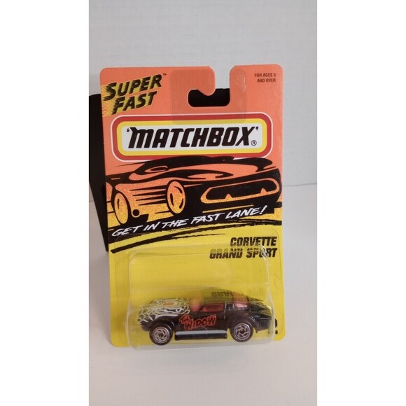 Rare 1995 Mattel Matchbox Corvette Grand Sport #2 / The Widow / Black / New - Picture 1 of 6